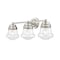 Z-Lite Vaughn 3 Light Vanity, Brushed Nickel And Clear Seedy 736-3V-BN - alternate 5